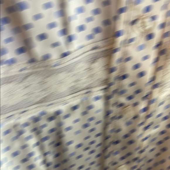 Bob Mackie White and Blue Polka Dot Blouse - Picture 4 of 8